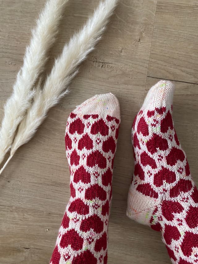 Chaussettes I heart socks portées